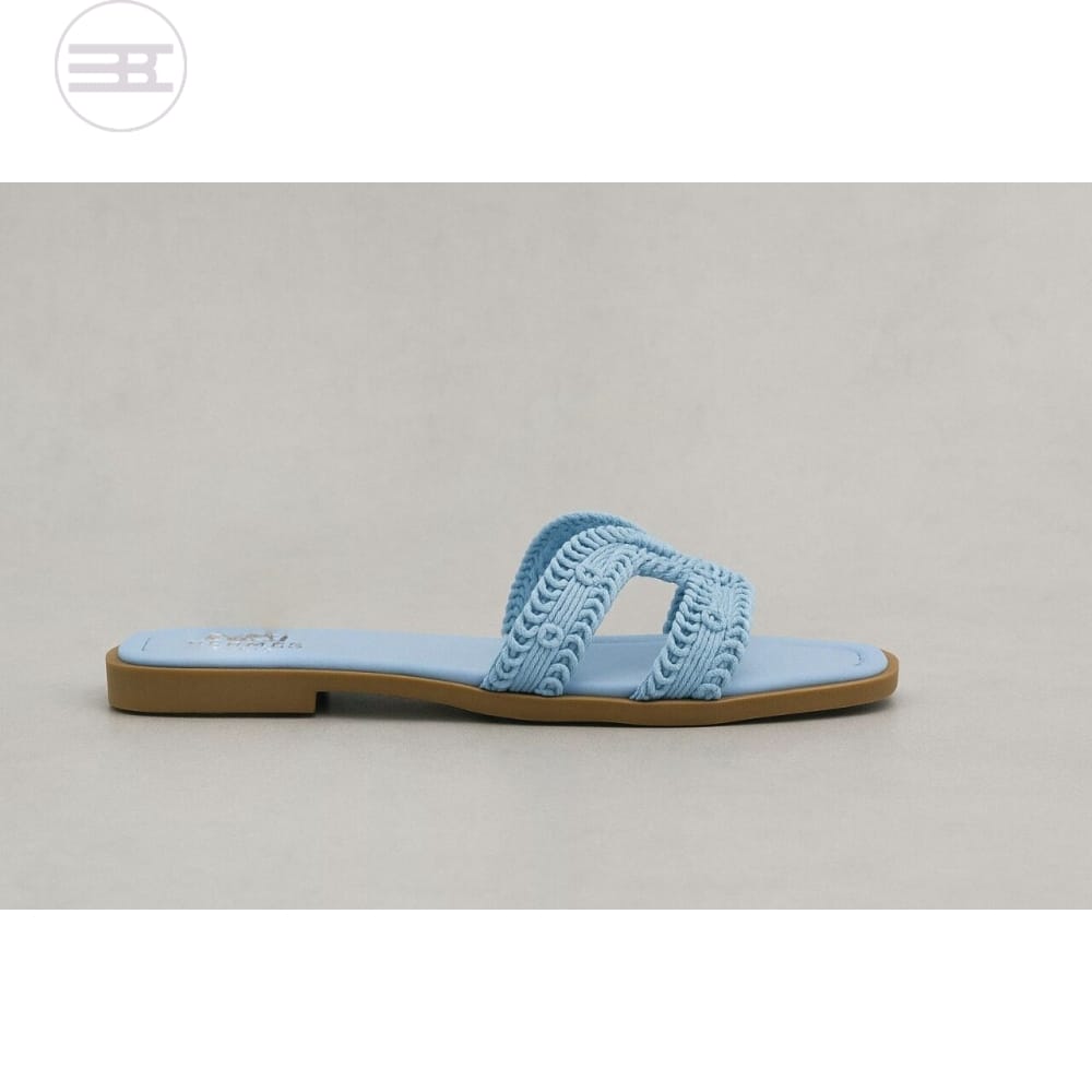 Hermes Women's Slippers - Modern and Elegant Design (Light Blue)