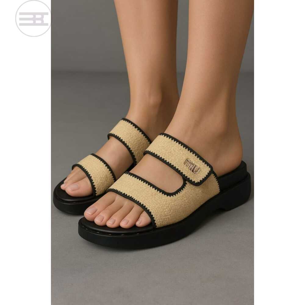 Miu Miu Slipper - Rock-Chic Elegance (Beige)