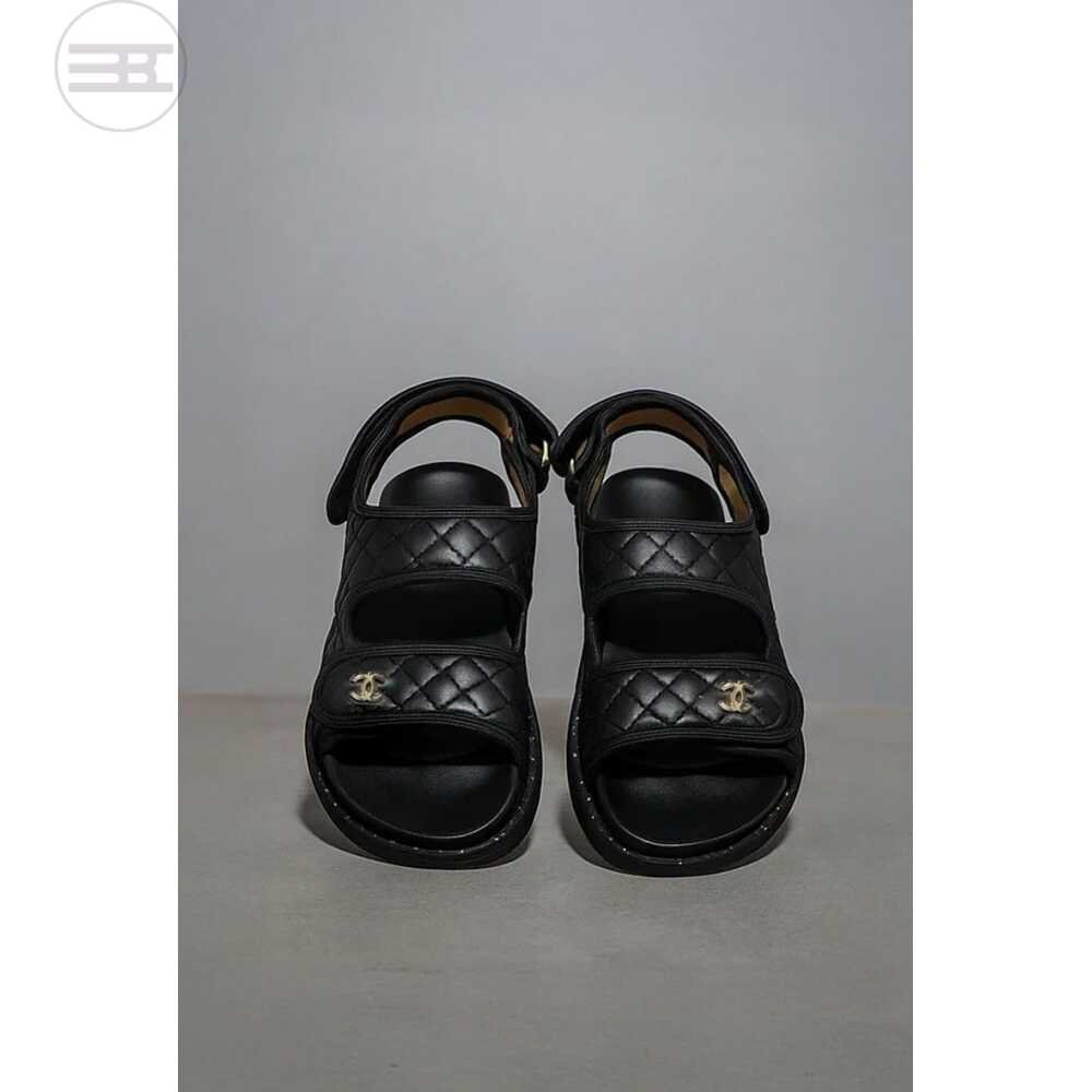 Chanel Quilted Leather Sandals – Black