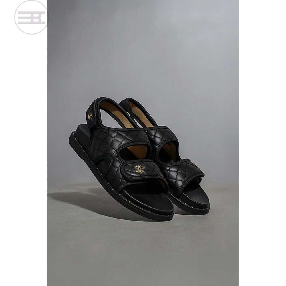 Chanel Quilted Leather Sandals – Black